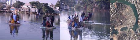 বিশেষ রাজধানী, নৌকা বন্ধ, ভাসছে ভেলা