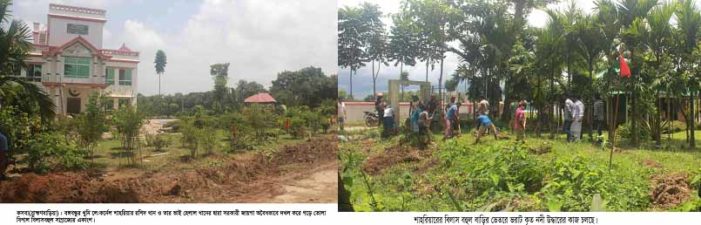 বঙ্গবন্ধুর খুনি শাহরিয়ারের অবৈধ দখলকৃত খাল উদ্ধার ॥ উদ্ধার শুরু হচ্ছে বাড়ির ভেতরে দখলকৃত সিনাই নদী