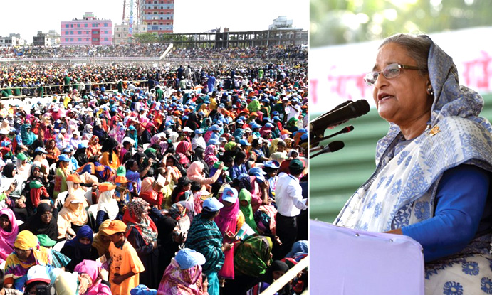 নৌকায় ভোট দিয়ে উন্নয়ন ধরে রাখুনঃ প্রধানমন্ত্রী শেখ হাসিনা