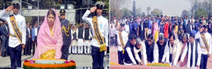 জাতির পিতার প্রতিকৃতিতে স্পিকার ডেপুটি স্পিকারের শ্রদ্ধা