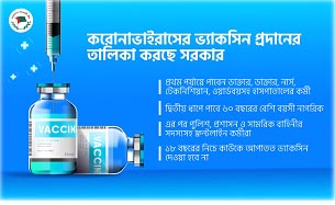 করোনাভাইরাসের ভ্যাকসিন প্রদানের তালিকা করছে সরকার