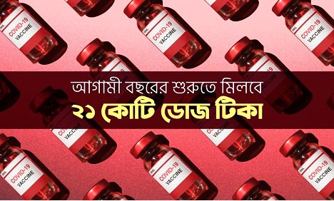 আগামী বছরের শুরুতে মিলবে ২১ কোটি ডোজ টিকা