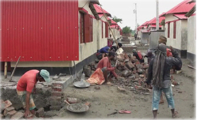 আড়াই ঘণ্টার বৃষ্টিতে ভেঙে পড়ল প্রধানমন্ত্রীর উপহারের ঘর