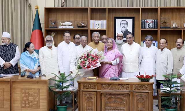 প্রধানমন্ত্রী শেখ হাসিনার সাথে ১৪দলের বৈঠক অনুষ্ঠিত