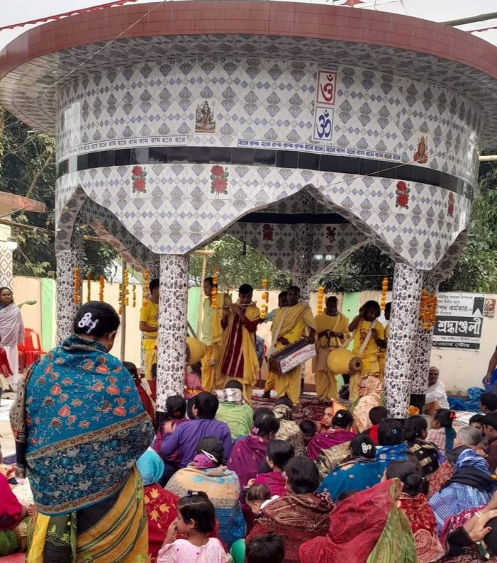 কসবার কৃষ্ণপুর মহাশ্মশান কালী মন্দিরে নামযজ্ঞ অনুষ্ঠিত