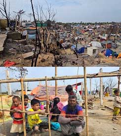 ৫হাজার রোহিঙ্গা খোলা আকাশের নীচে, শীতে মানবেতর জীবন