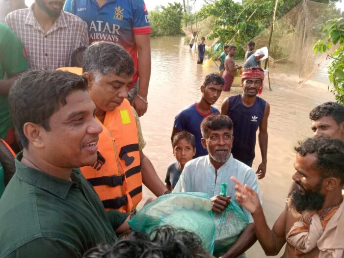 কসবায় বন্যার পানি কমতে শুরু করেছে