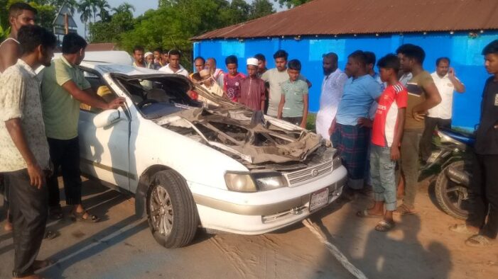 ঠাকুরগাঁওয়ে প্রাইভেট কার উল্টে নিহত ১, আহত ৬ জন