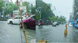 দিনভর বৃষ্টিতে সড়কে জলাবদ্ধতা, ভোগান্তিতে নগরবাসী