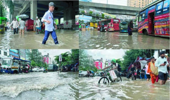বৃষ্টি, জল জট ও জলাবদ্ধতায় নাজেহাল নগরবাসীর জীবন