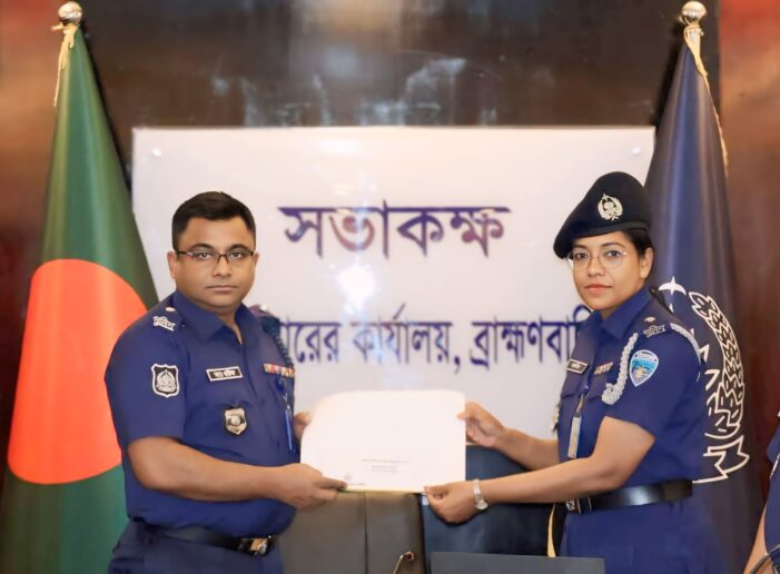 ব্রাহ্মণবাড়িয়া জেলার শ্রেষ্ঠ অফিসার ইনচার্জ কসবা থানার নাজনীন সুলতানা