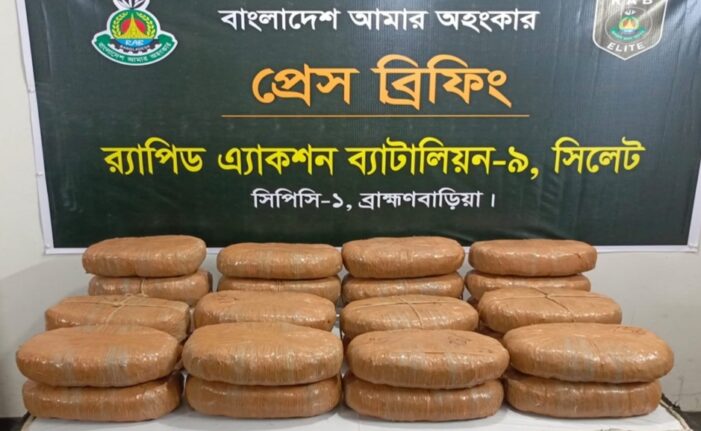 কসবায় র‍্যাবের অভিযানে ৮৪কেজি গাঁজা উদ্ধার